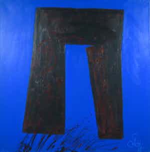 Franscz Witte - Acryl op doek, In het water (Groot) verkocht voor € 1!