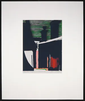 Gunther Borst - Linosnede, Avond in het poortje kopen? Bied vanaf 1!