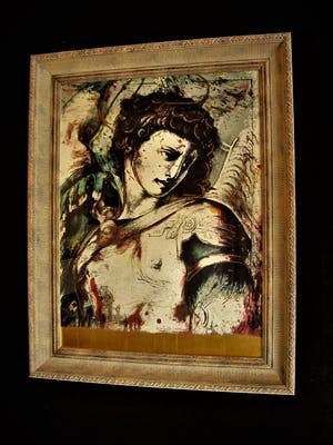 Gerti Bierenbroodspot - GROTE gem.techniek (goudverf/olieverf/aquarel) "Medusa torso" fraai ingelijst ! kopen? Bied vanaf 675!