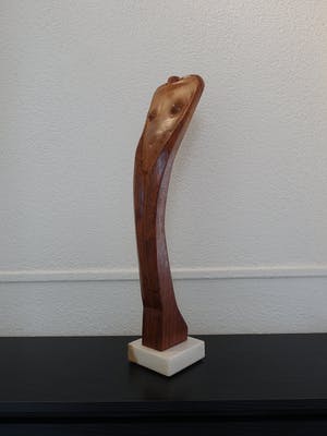 Niet of onleesbaar gesigneerd - Fraai gestileerd houten naakt (Amsterdamse school?) kopen? Bied vanaf 1!