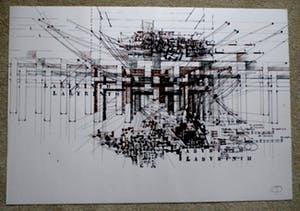 Gerti Bierenbroodspot - Litho: Labyrinth - 1975 kopen? Bied vanaf 75!