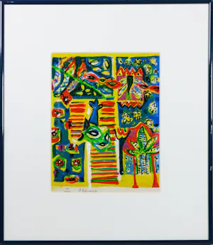 Gertie Janssen - Gouache en potlood op papier, Drieluik, I, II, III - Ingelijst kopen? Bied vanaf 100!