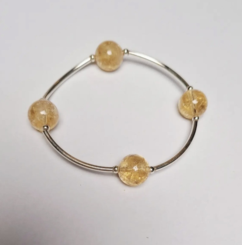 Buy Nieuwe zilveren armband met Citrien  edelsteen.? Bid from 50!