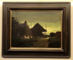 Toon Koster - Landweg met boerderij en hooischelf verkocht voor € 250!