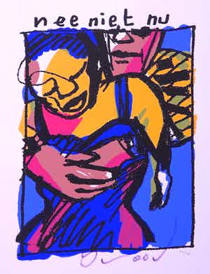 Herman Brood - Zeefdruk, Nee niet nu verkocht voor € 120!
