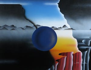 Niet of onleesbaar gesigneerd - Olieverf op doek, Zonder titel - Ingelijst kopen? Bied vanaf 1!