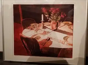 Marcel Schellekens - Zeefdruk- Stilleven gedekte tafel- Ingelijst kopen? Bied vanaf 50!