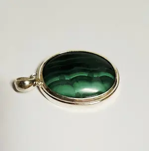 Nieuwe Zilveren Hanger met Malachiet kopen? Bied vanaf 55!