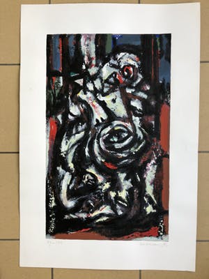 Theo Wolvecamp - Compositie met ogen IV - 1989 kopen? Bied vanaf 190!