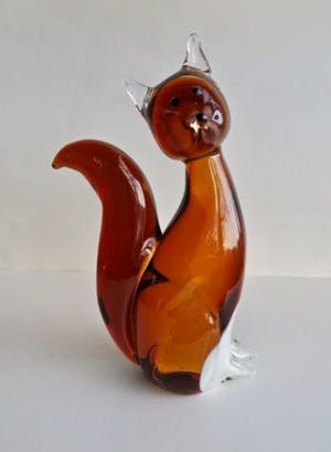 Vetro Design - Rood Vosje - Handgeblazen unicum kopen? Bied vanaf 1!