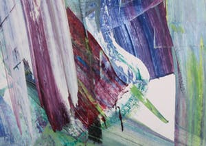 Jan te Wierik - Olieverf op papier, Z.T. Abstracte compositie kopen? Bied vanaf 1!