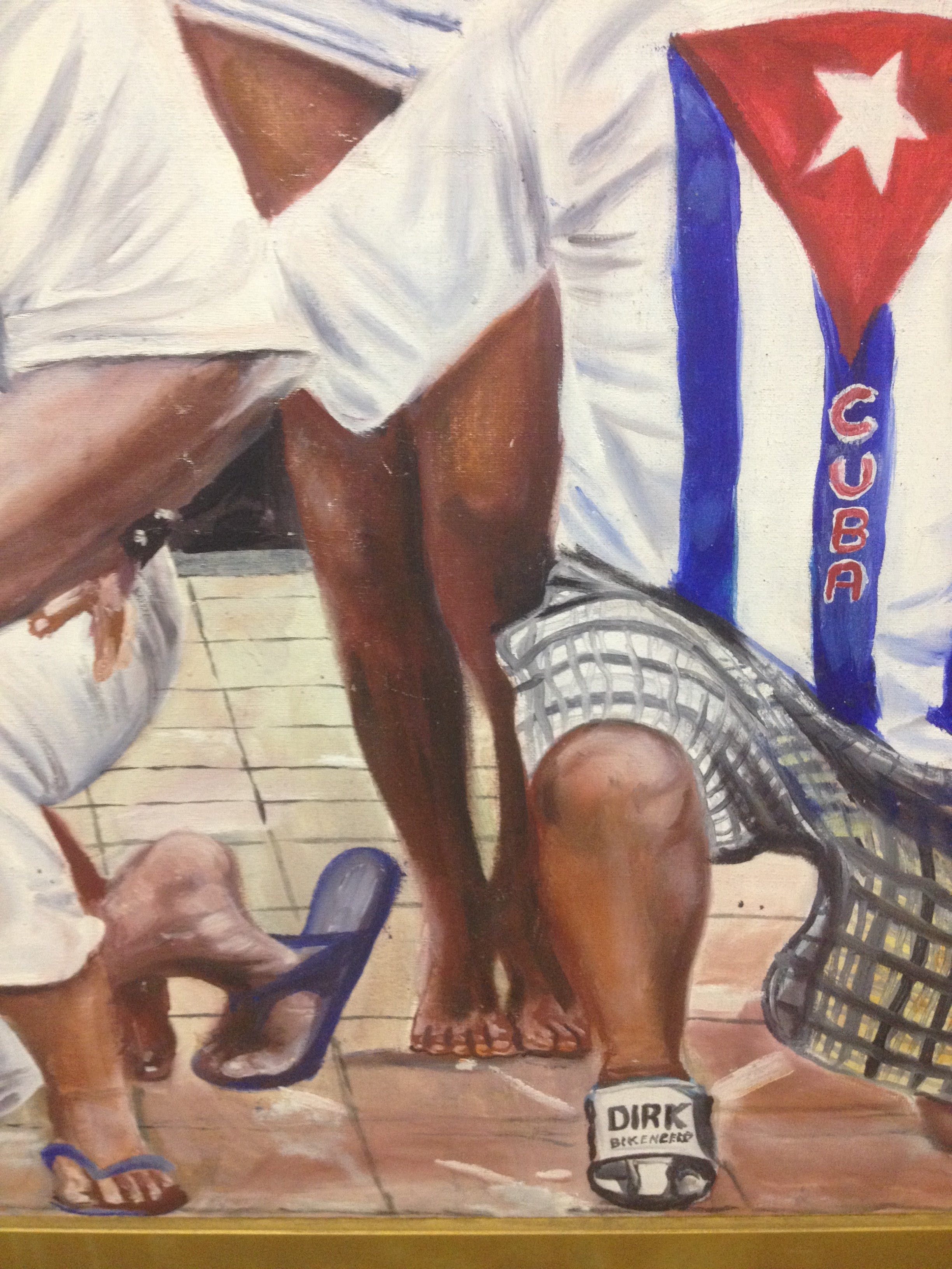 Niet of onleesbaar gesigneerd - Olieverf op doek - Groepsportret Cuba 2009 kopen? Bied vanaf 1!