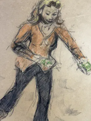 Erasmus Bernhard van Dulmen Krumpelman - Meisje op de schaats in Groningen - Groninger Ploeg kopen? Bied vanaf 350!