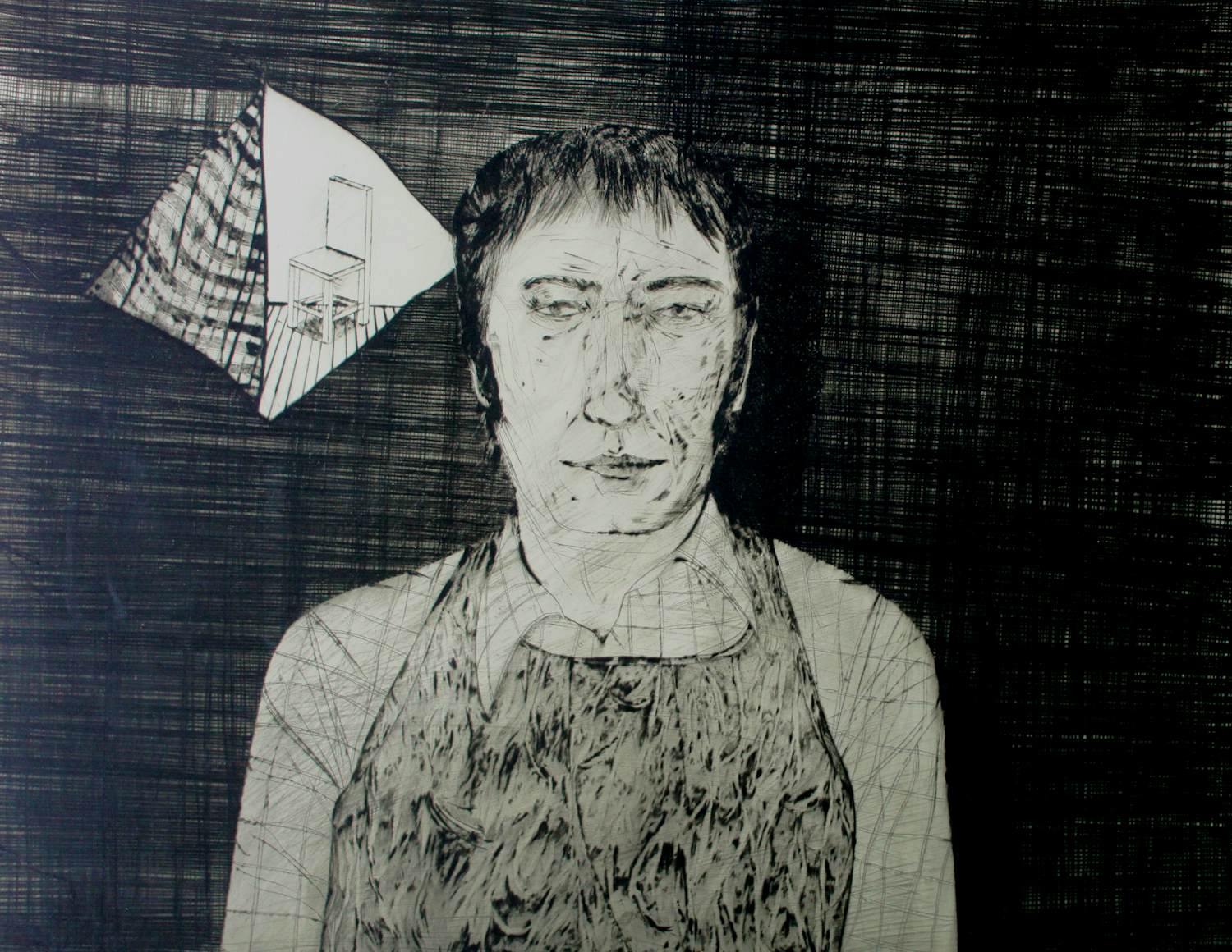 Kees Spermon - Droge naald ets: Portet - 1973 kopen? Bied vanaf 49!