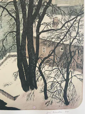 Jiri Bouda - Kleurenlitho Karelsbrug over de Moldau kopen? Bied vanaf 30!