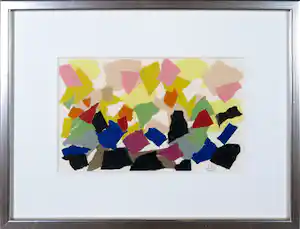 Andre van der Vossen - Collage op papier, Abstracte compositie verkauft für € 320!