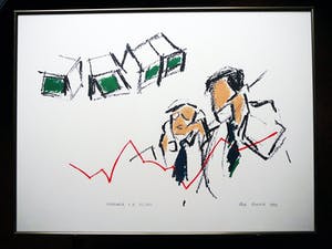 Ellen Meuwese - De speculanten -zeefdruk 1993- kopen? Bied vanaf 40!