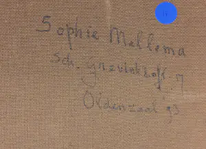 Sophie Mellema - Pastel op board, Verkeersbord - Ingelijst kopen? Bied vanaf 70!