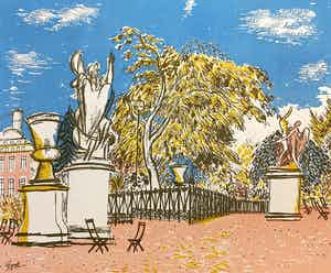 Charles Eyck - Jardin du Luxembourg, litho - Gratis verzending! verkocht voor € 50!