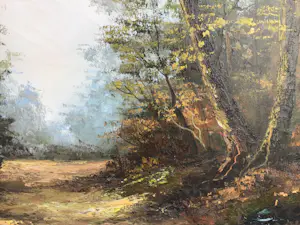 Niet of onleesbaar gesigneerd - Bospad. kopen? Bied vanaf 1!