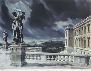Carel Willink - Giclée, Terras met Hercules - Ingelijst kopen? Bied vanaf 200!