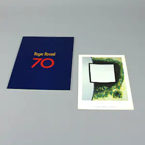 Roger Raveel - Collectie naslagwerken met tentoonstellingsuitnodigingen en gesigneerde brief kopen? Bied vanaf 50!