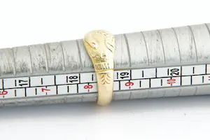 31 - Mooie 18 krt geel gouden Surinaamse vriendschaps-ring - unisex model kopen? Bied vanaf 250!