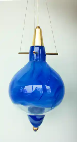 Buy Michel van Overbeeke - Bijzondere lamp van glas / Droomluchter - inclusief 2 boeken!? Bid from 200!