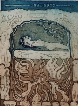 Jan Montyn - Pokhara Nepak II - 2/20 - 1994 - kleurenets op papier kopen? Bied vanaf 20!