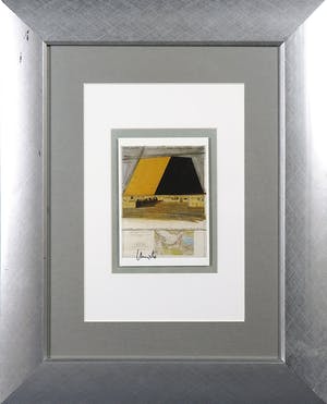 Christo - Handgesigneerde artcard The Mastaba + Taschen boek - Ingelijst kopen? Bied vanaf 1!