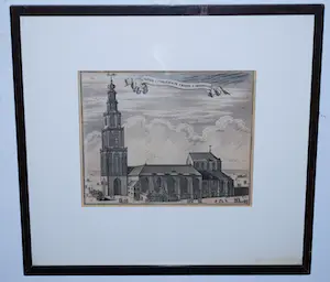 Jacobus Harrewijn - Martinitoren Groningen, gravure, ca. 1720 kopen? Bied vanaf 75!