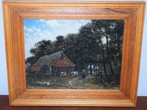 Jan Herman Coster - Bosscene met boerderij kopen? Bied vanaf 125!