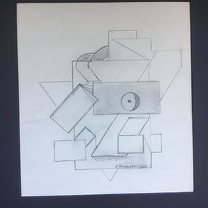 Klaas Boonstra - 6 kubistische tekeningen kopen? Bied vanaf 40!