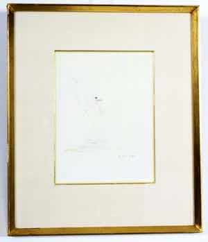 Serge Vandercam - Fabeldier - Potloodtekening - Gesigneerd - Met lijst - 1975 verkocht voor € 180!