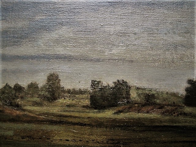 Niet of onleesbaar gesigneerd - impressionistisch olieverf "landschap bij Belfeld Limburg" kopen? Bied vanaf 1!