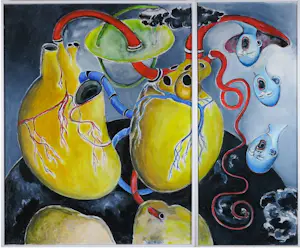 AcheterSophie Mellema - Acryl op paneel, Leven en dood serie - Ingelijst (Groot)? Enchérissez de 20!