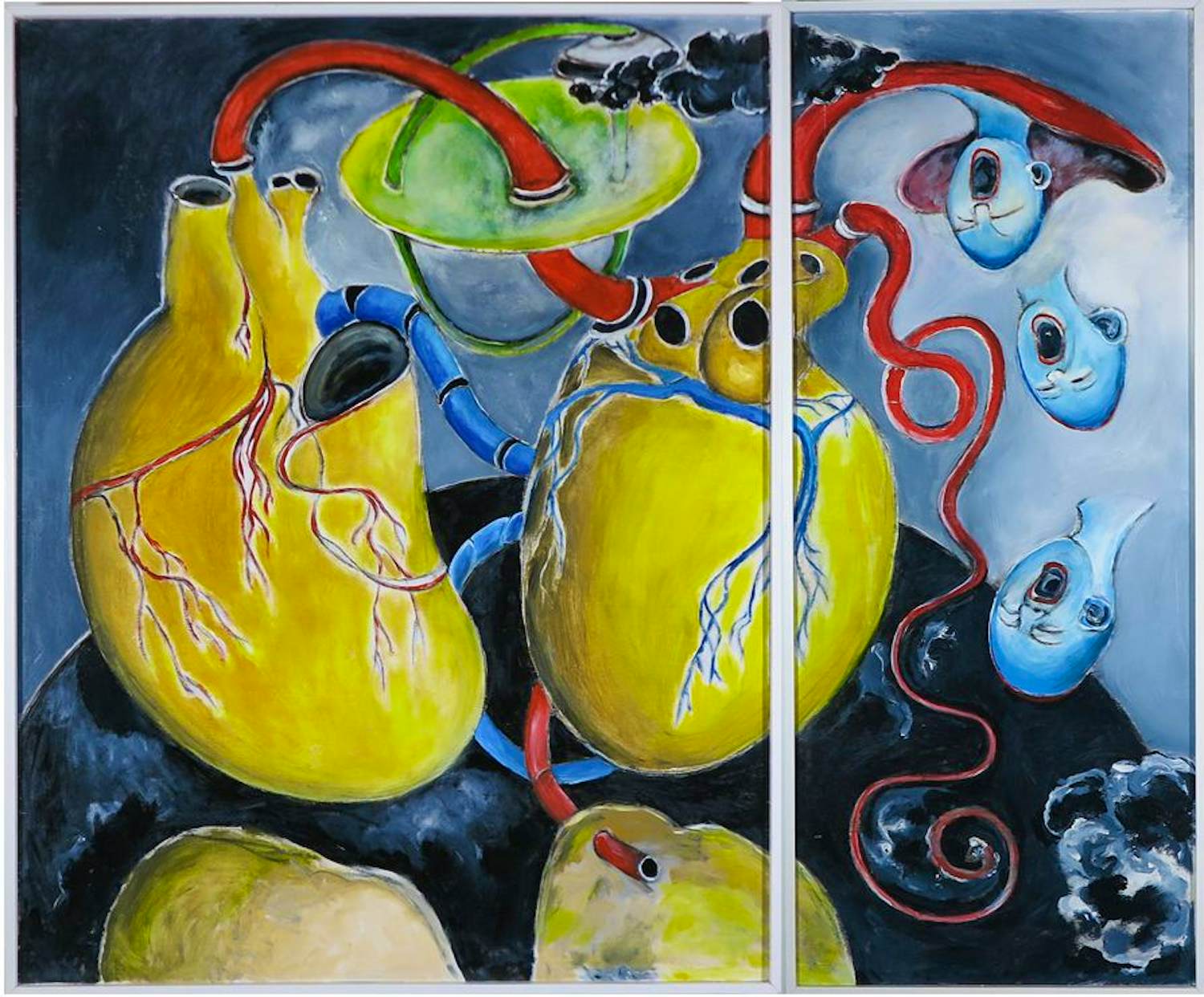 Sophie Mellema - Acryl op paneel, Leven en dood serie - Ingelijst (Groot) kopen? Bied vanaf 200!