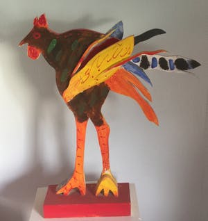 Dominique Chan - Kip in acryl kopen? Bied vanaf 300!