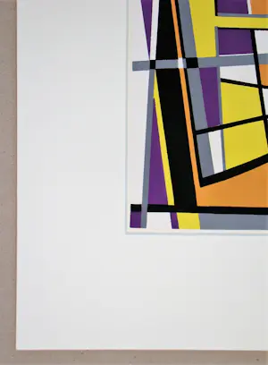 Jean Leppien - Abstracte compositie - 1952 - Sjabloon in gouachekleuren kopen? Bied vanaf 150!