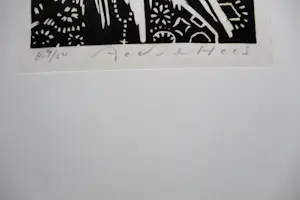 Aad de Haas - Linosnede - 1966 kopen? Bied vanaf 125!