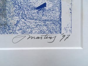 Jan Martens - Het Verleden - zeefdruk/flockdruk in lijst - INCLUSIEF boekwerk kopen? Bied vanaf 75!