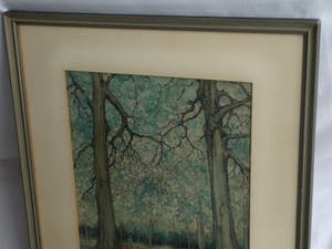 Heertje van Doornik - Aquarel, “Bos” - gesigneerd & ingelijst – ca 1920 kopen? Bied vanaf 50!