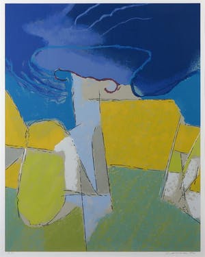 Henk van Vessem - Zeefdruk, Zonder titel - Ingelijst kopen? Bied vanaf 35!