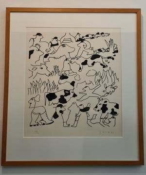 Jan Snoeck - drieluik: "Miss Holland" & "Een dagje naar buiten" & Zwart/witte versie kopen? Bied vanaf 400!