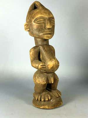 Luba - 200966 - Tribal used African wooden Luba statue - Congo. verkocht voor € 45!