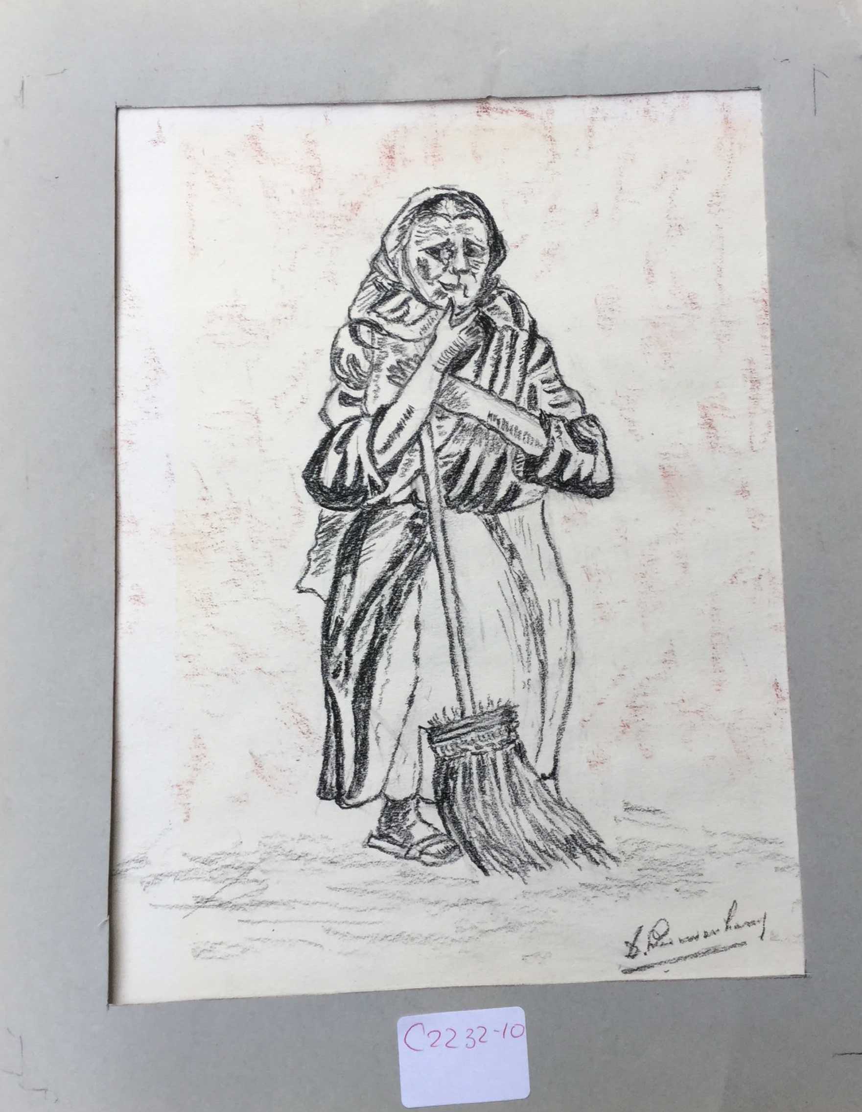 Niet of onleesbaar gesigneerd - Schoonmaakster, C2232-10 kopen? Bied vanaf 1!