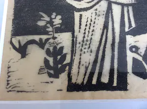 Marianne van der Heijden - hout/lino snede - ingelijst kopen? Bied vanaf 50!