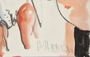 Anton Martineau - Gemengde techniek op papier: 'Feest' kopen? Bied vanaf 150!