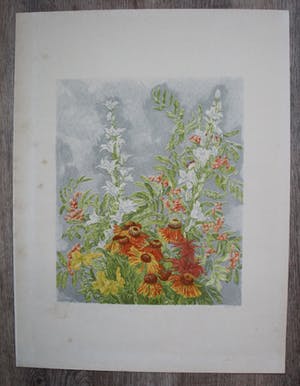 Edgar Fernhout - Kleurenlitho: boeket - 1947 kopen? Bied vanaf 50!