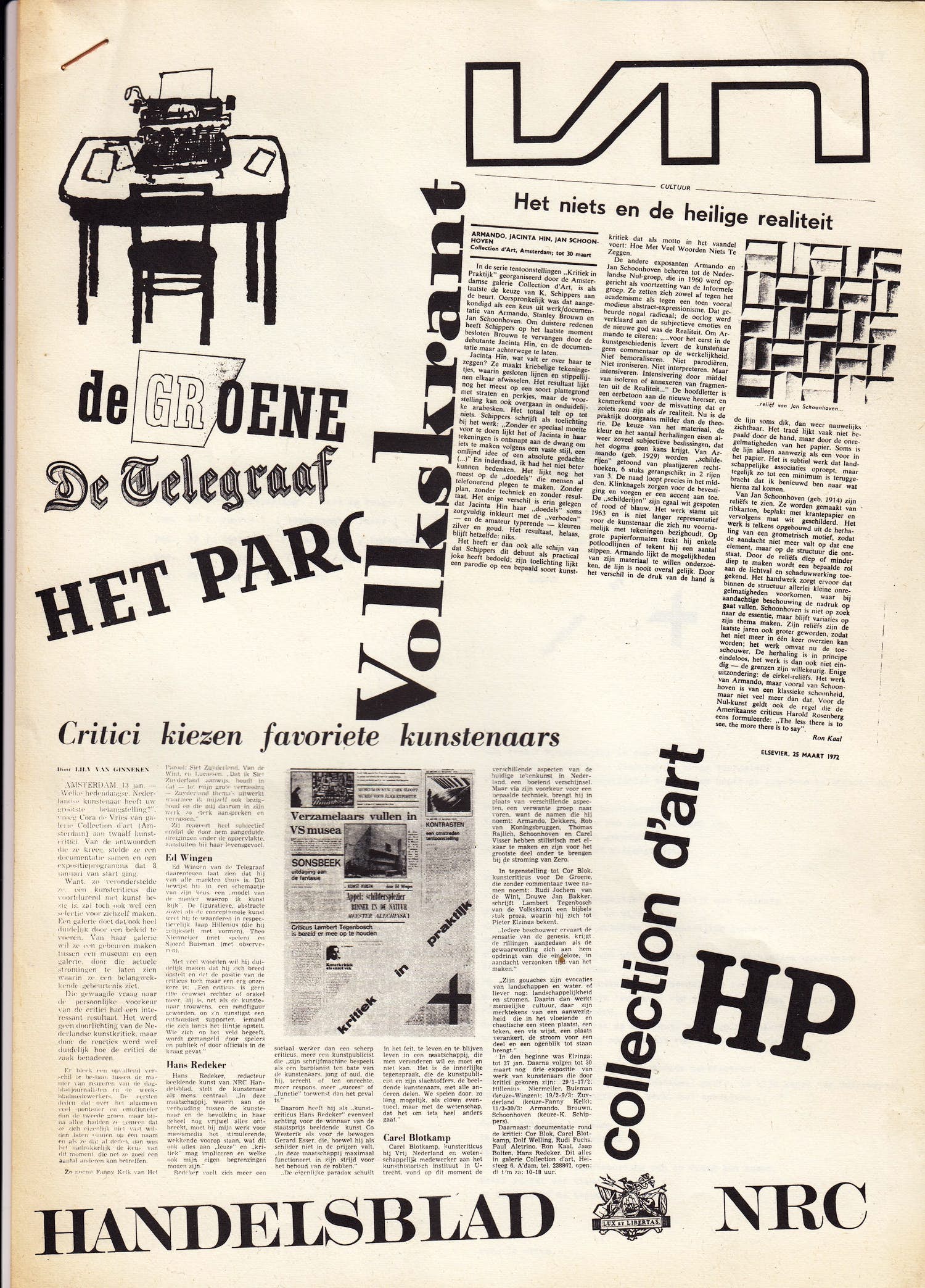 Jan Schoonhoven - Armando,Fuchs,Ronald Houben - Collection d'art bulletin 1971 kopen? Bied vanaf 1!